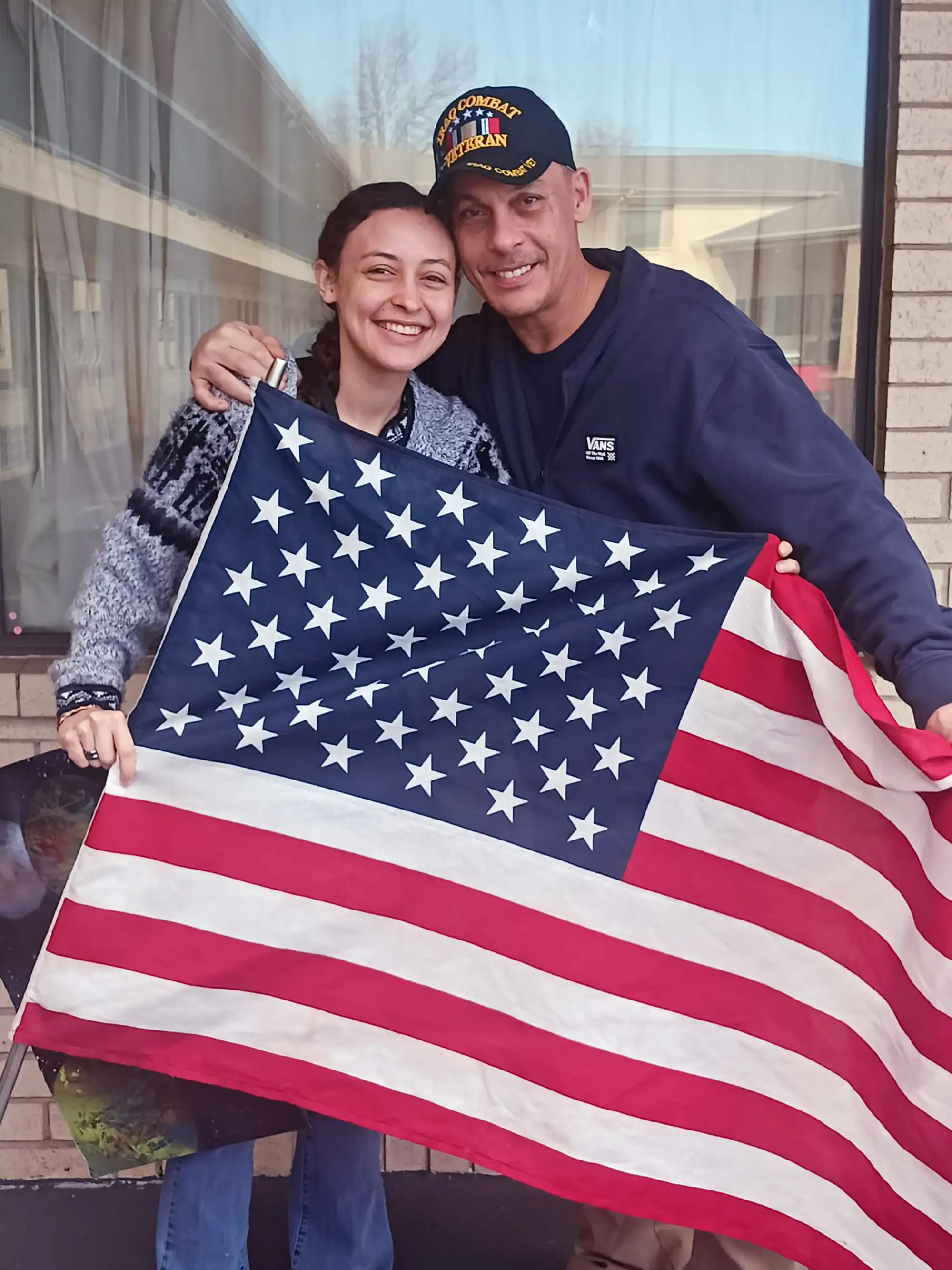 Father daughter time spent for the love of Country, Veteran David Haave so proud to have a wonderful child who loves America.